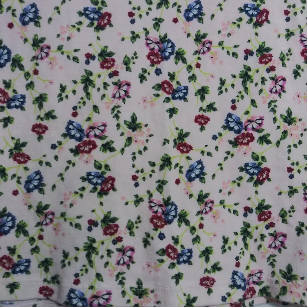 Celebrity Pink Floral Ruffle Short Sleeve Soft Girl Cottage Blouse Top Size L - Image 5