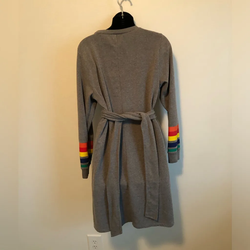 Torrid Gray sweatshirt dress rainbow cuff fleece lined large (0) - Image 2