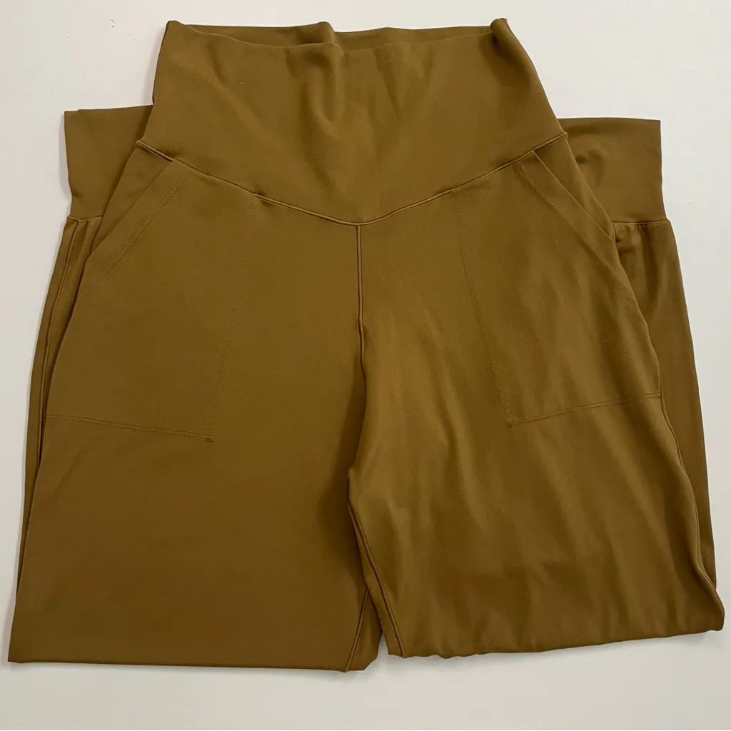 Aerie Offline Real Me Jogger Pants High Rise Lightweight Pockets Mustard Yellow - Image 3