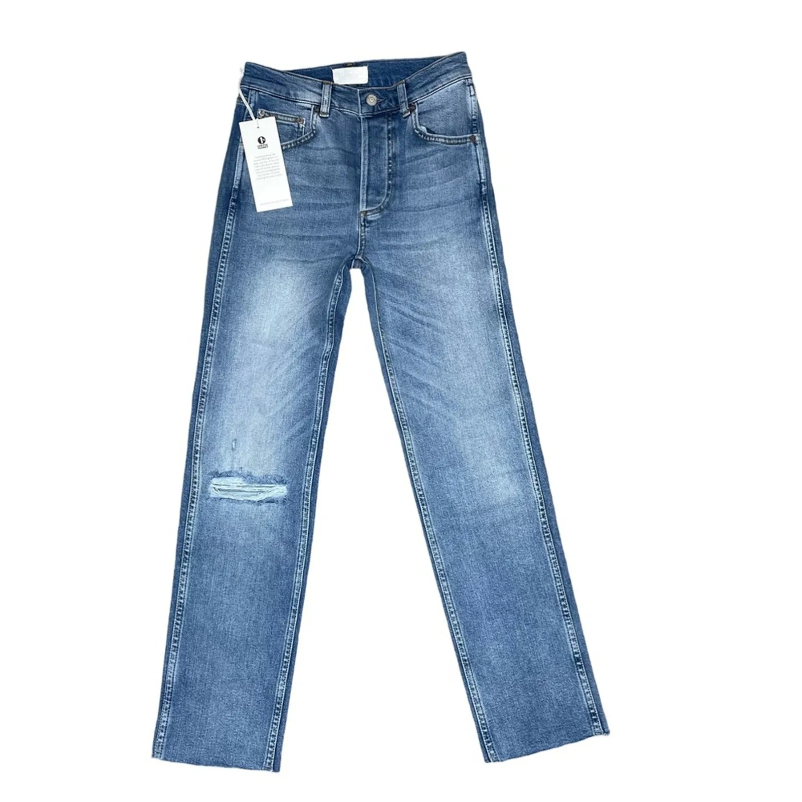 Boyish The Dempsey High-Rise Straight Jeans in Claire’s Knee Women’s Sz 24 - Image 3