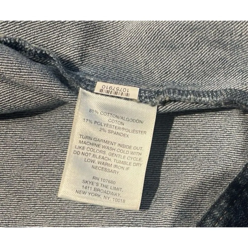 Skye’s the limit Collarless Jean Jacket Size M Blue Size M - Image 7