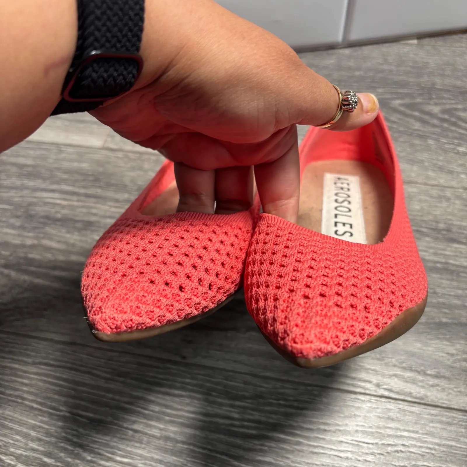 Aerosoles‎ Coral Danielle Knit Pointed Toe Ballet Flat Womens Size 11M - Image 3