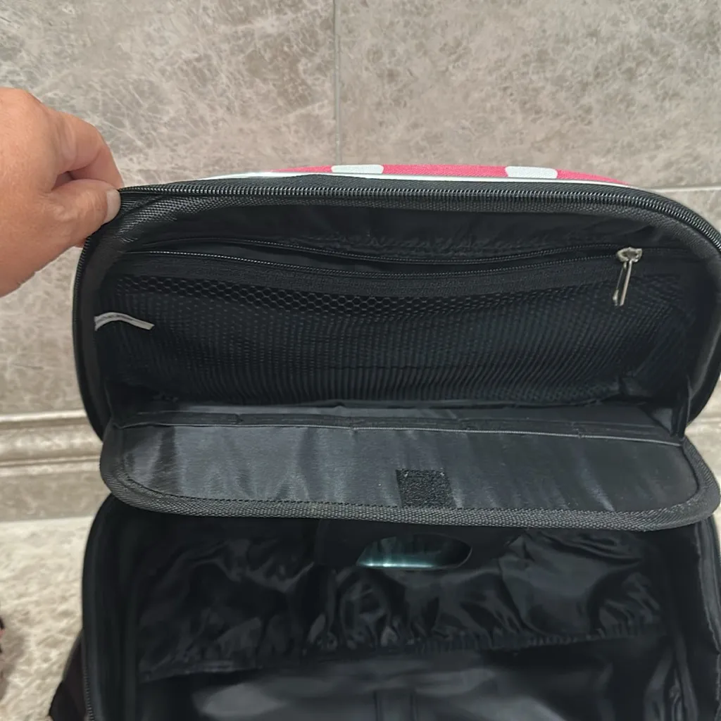 Rockland Luca Vergani Cosmetic Case NEW Pink Polka Dots Large Size - Image 10