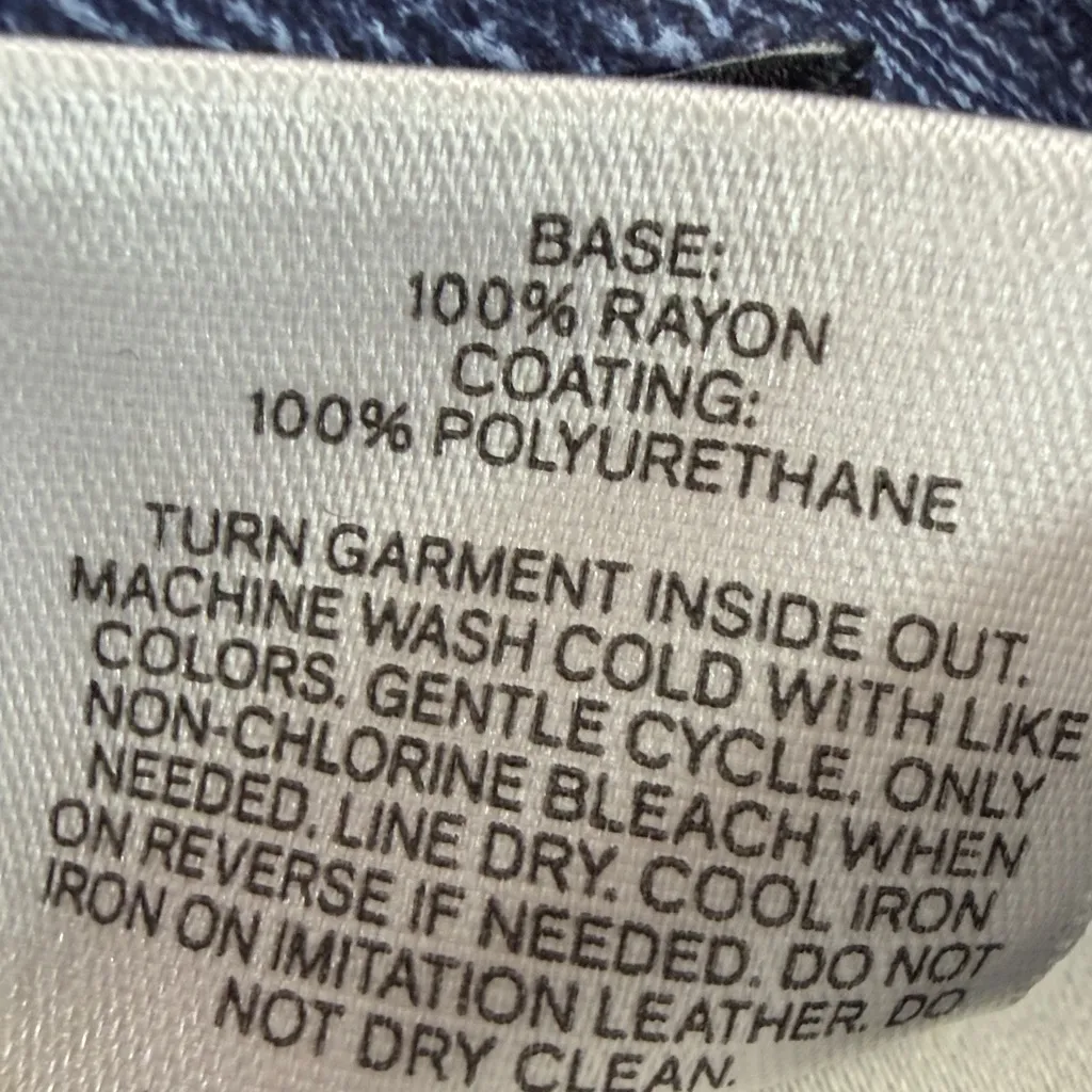 Express High Waisted Denim Look Faux Leather Straight Pant. Size 2 - Image 11