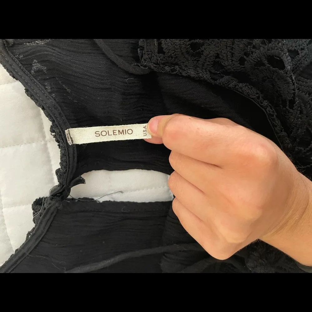 Solemio  black lace romper - Image 5