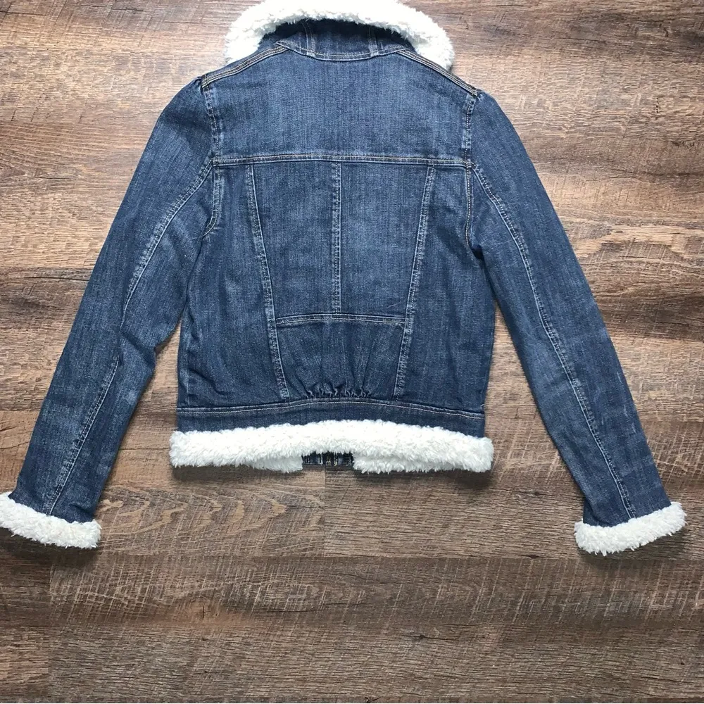 Juicy Couture Faux Fur Jean Jacket Women’s Size Petite Small - Image 10