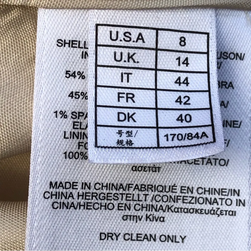 Fully lined linen Cream shift dress 8 - Image 9