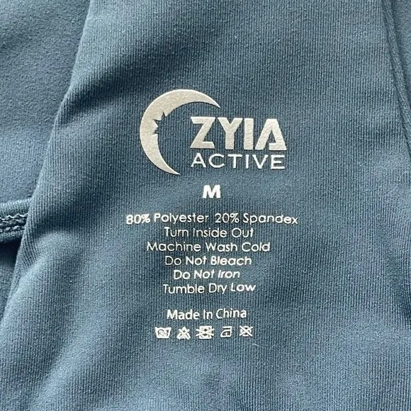 Zyia Active Women's Hero Blue Slate‎ Double Strap Bra Size Medium - Image 6