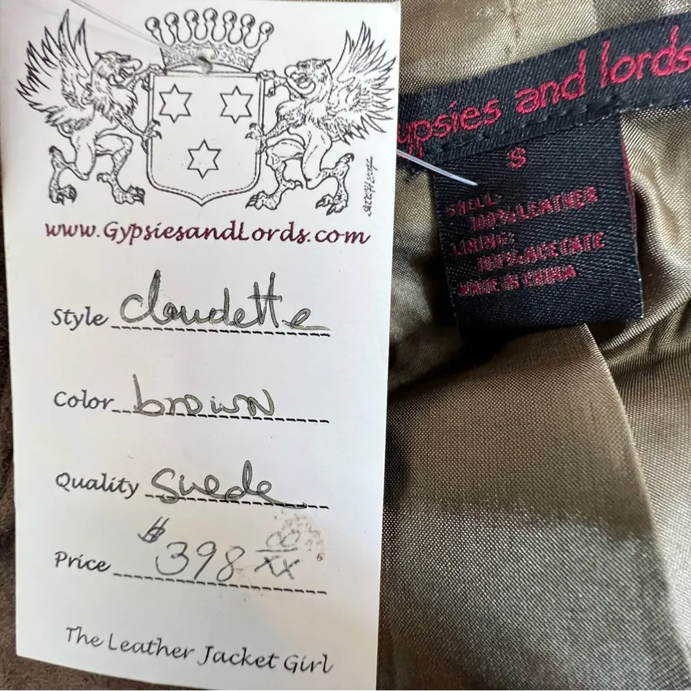 Gypsies and Lords Small Claudette Brown Suede Lined Jacket Immaculate Be… - Image 5
