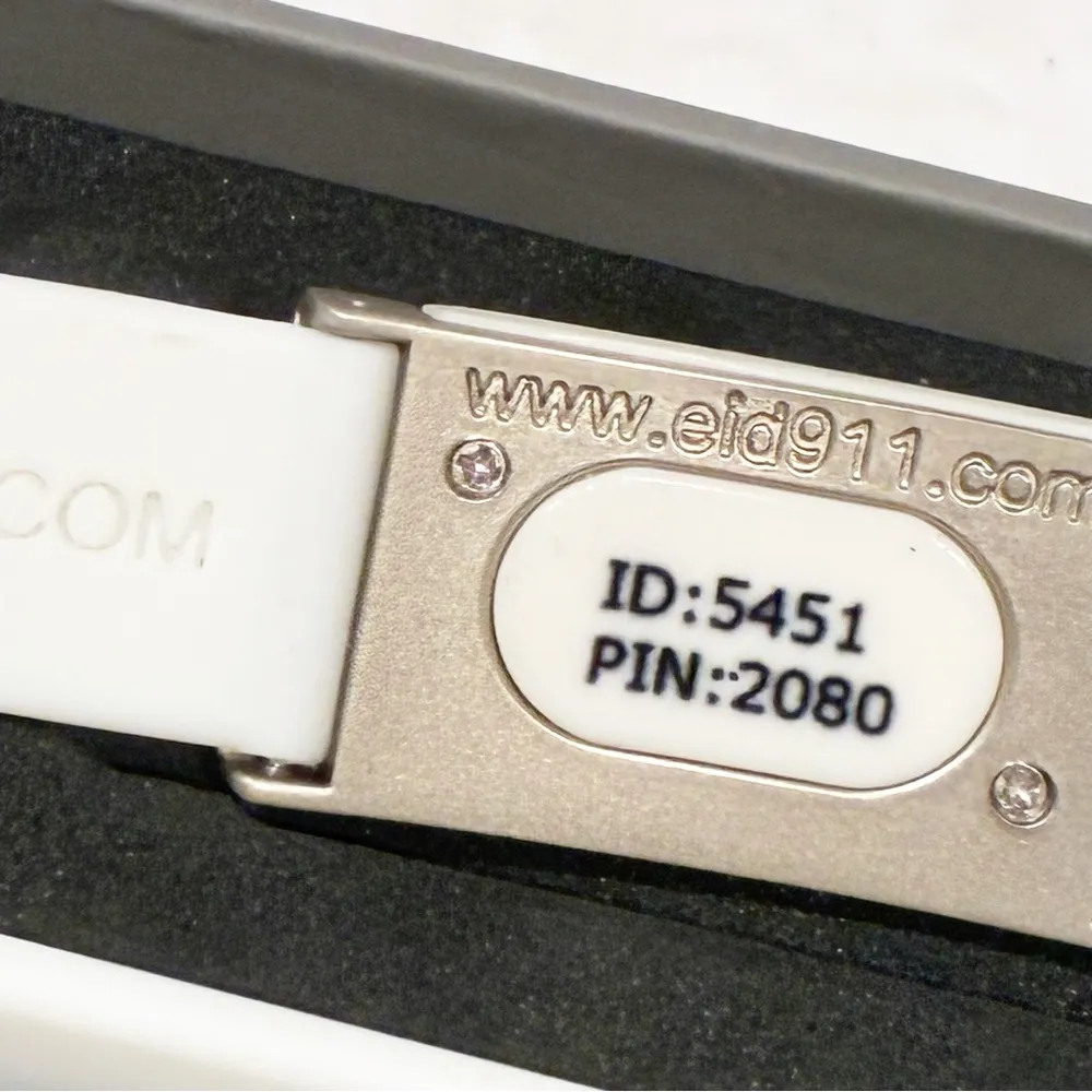 Endless ID Smart Bracelet Band Wear Your Personal Medical ID GPS Location White - Image 3