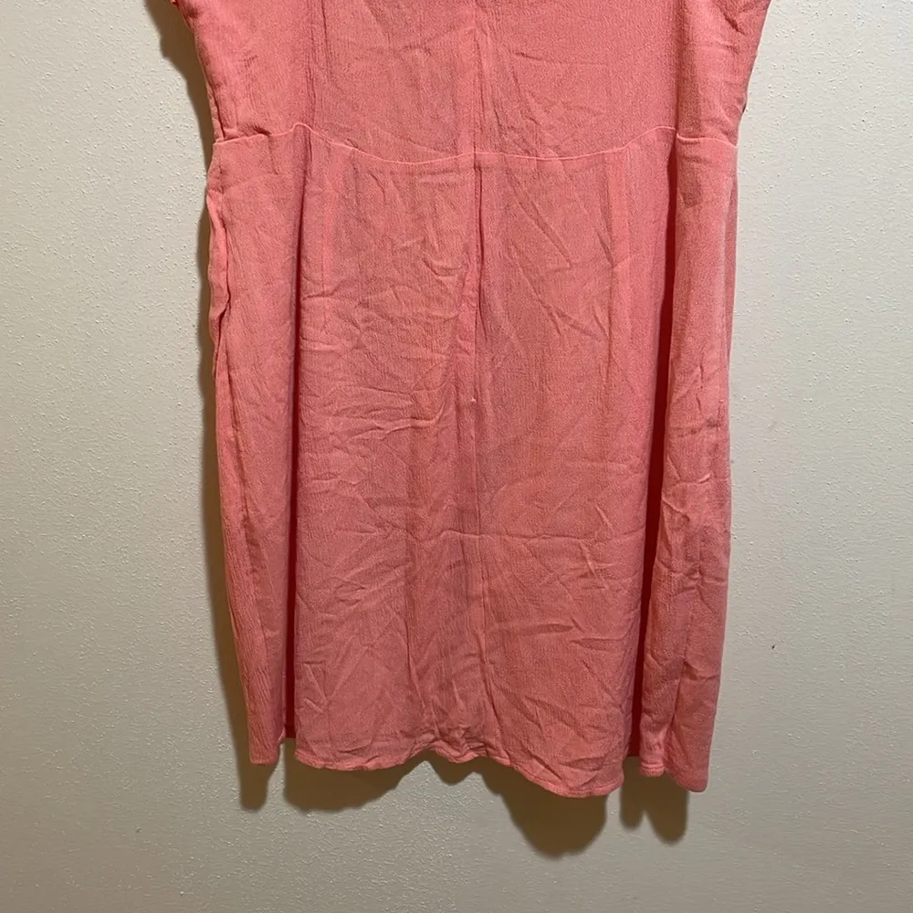 NEW  Revolve Maribelle Faux Wrap Mini Dress Peach Pink Size Large - Image 12