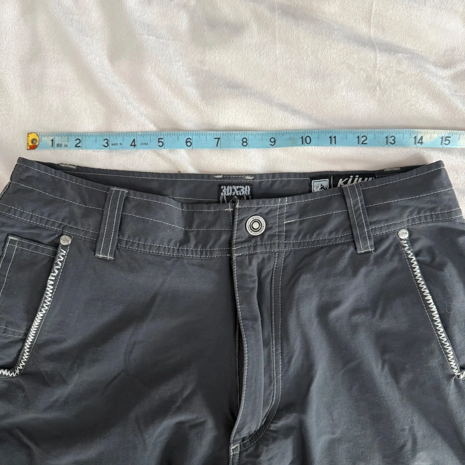 KUHL Womens Charcoal Gray Cargo Capri Pants Outdoor Hiking Casual Size 30x30 - Image 11