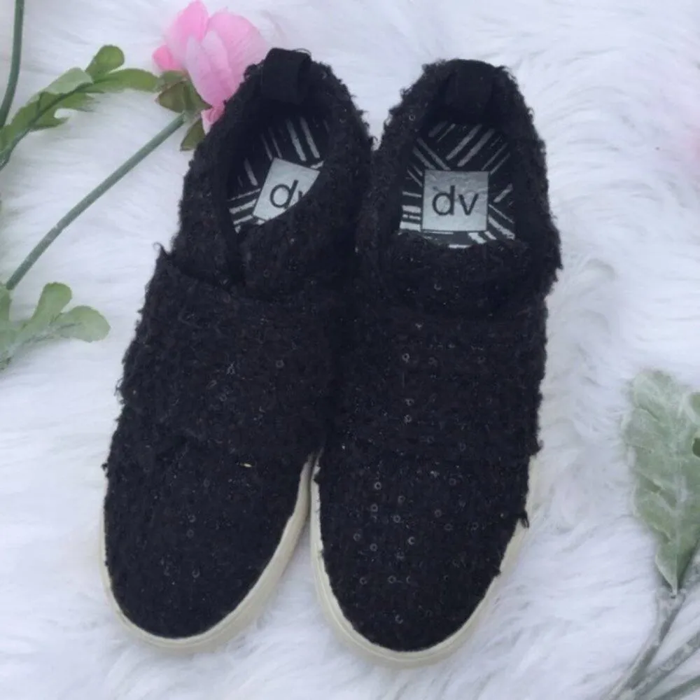 DV Black White Platform Shoes Sequin Size 6 Six - Image 5