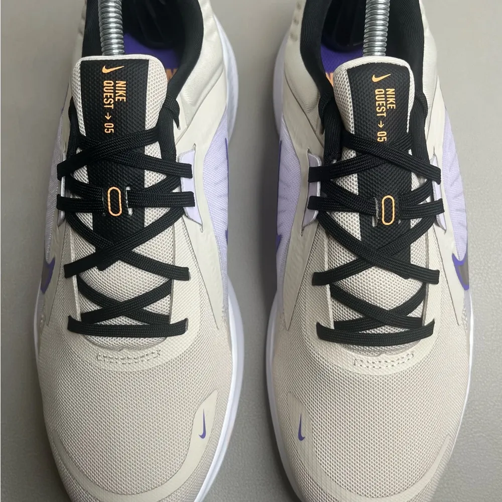 Nike Quest 5 Ivory Purple Athletic Running Shoes Women's Size 11 NEW - Image 5