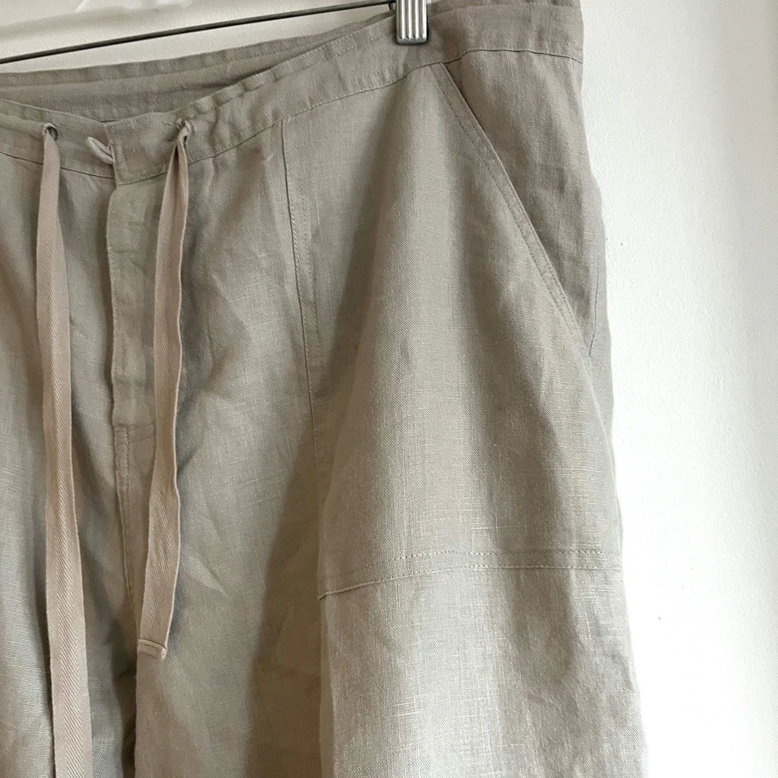 Elan Capri Pant Size XL Tan Brown Cargo Pockets Wide Leg 40” Waist 33” Inseam - Image 4