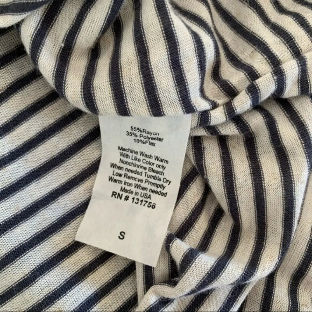 Vox Populi Tee Small Striped Short Sleeve Casual Y2K Basic Layering Soft Retro S Gray - Image 6