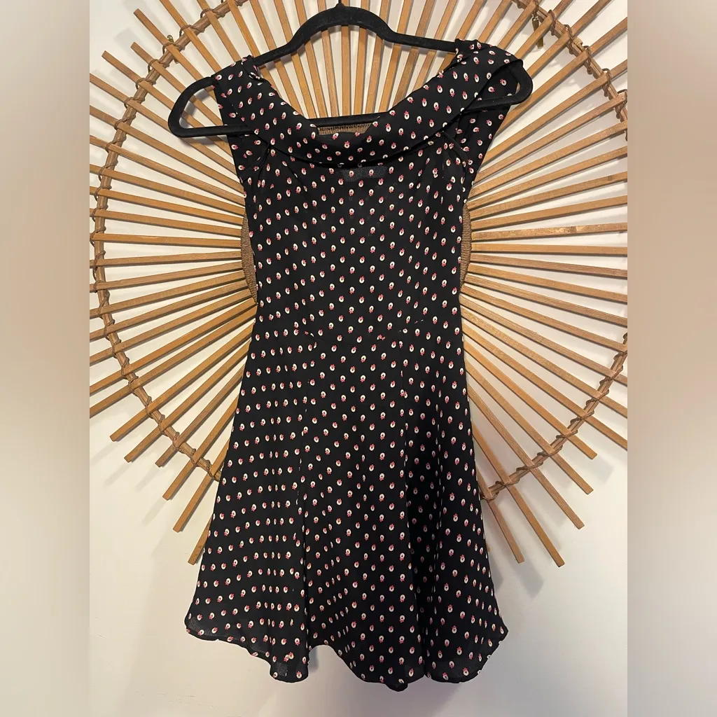 Reformation Women’s Canopy Off-Shoulder Dress in Jingle Polka Dot Retro 💕 - Image 4