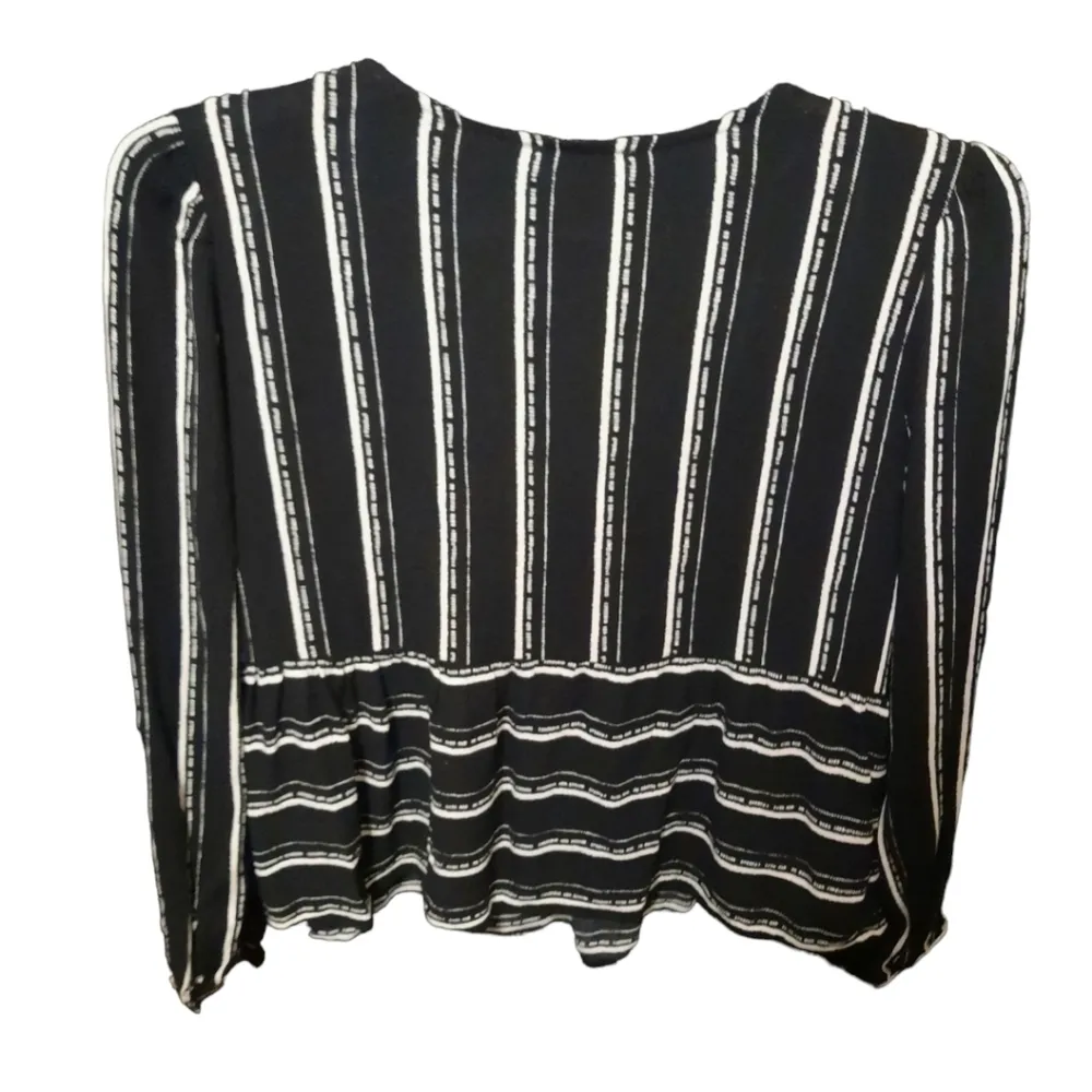 Paper Crane  Long Sleeve Peplum Blouse X-Small - Image 2