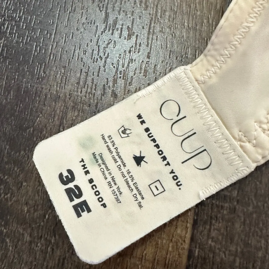 CUUP The Scoop Bra Nude Beige Underwire 32E Tan Size undefined - Image 7