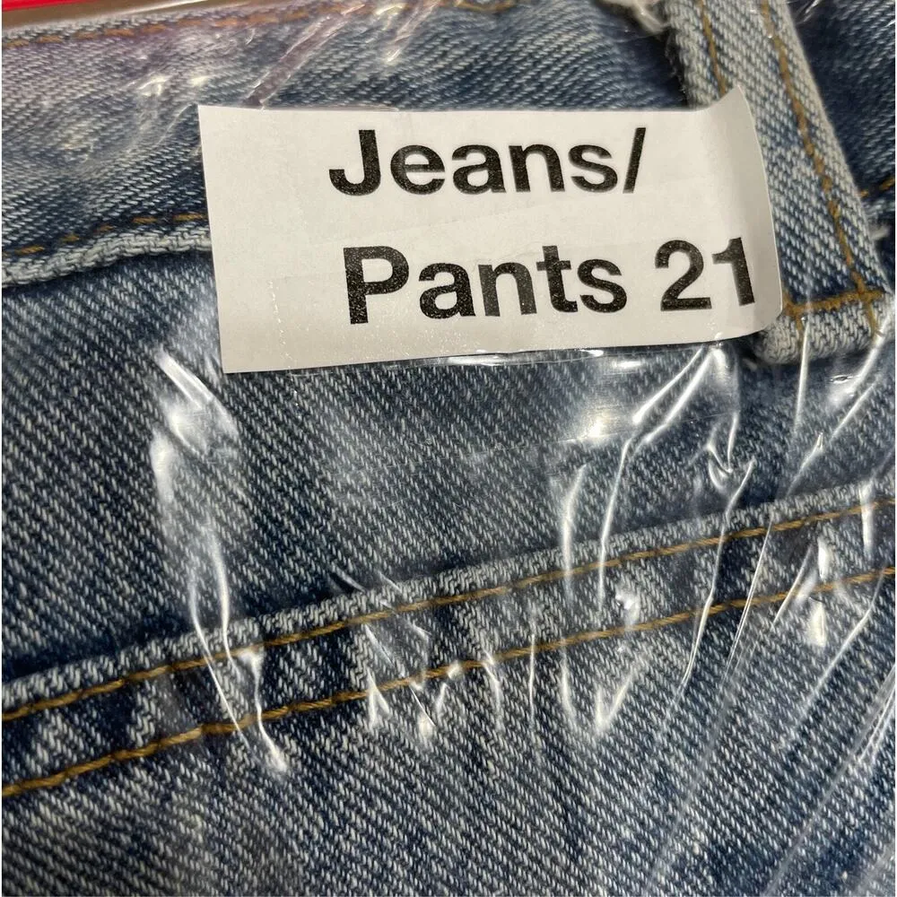 Denim & Co Jean Short Shorts Womens Sz 6 Blue Denim High Rise Distressed Raw Hem - Image 10