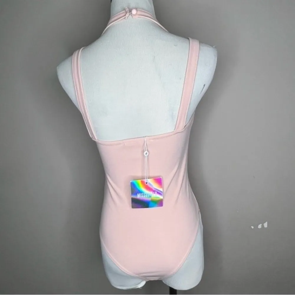 Missguided Harness Strap Bodysuit Nude - Image 15