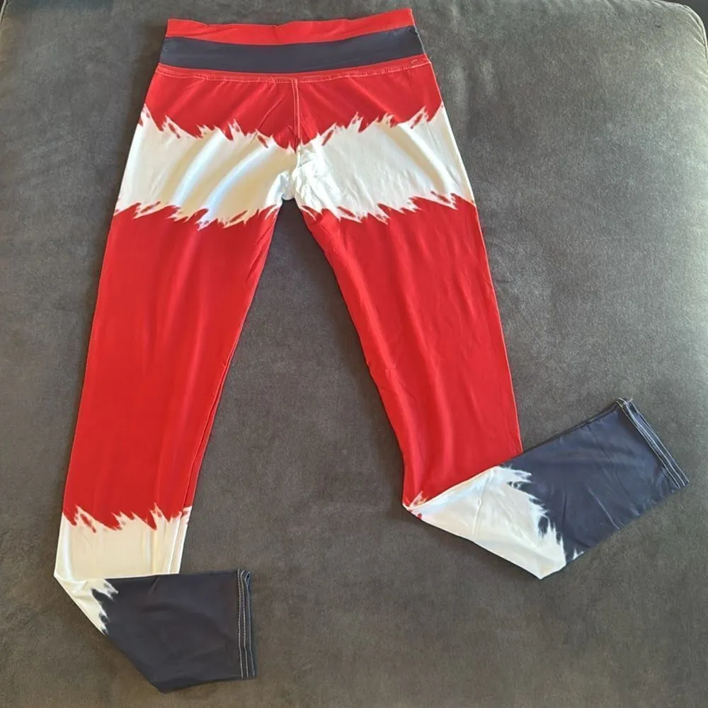 Women’s Red & White Holiday Ankle Length Fun Christmas Leggings Size M (8/10)NEW Size M - Image 6
