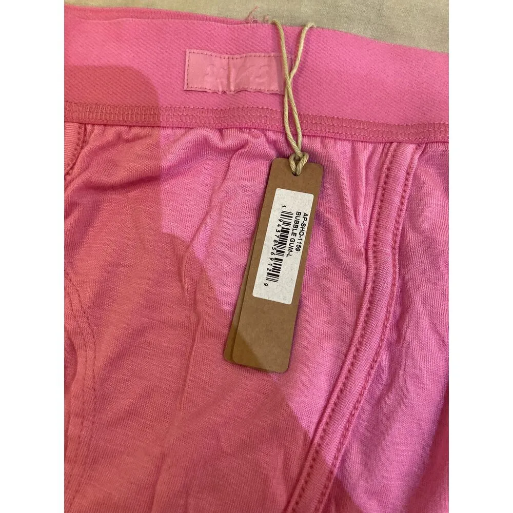 RARE SKIMS SIZE LARGE 2022 Bubblegum pink sleep boxers boxer shorts NWT - Image 3