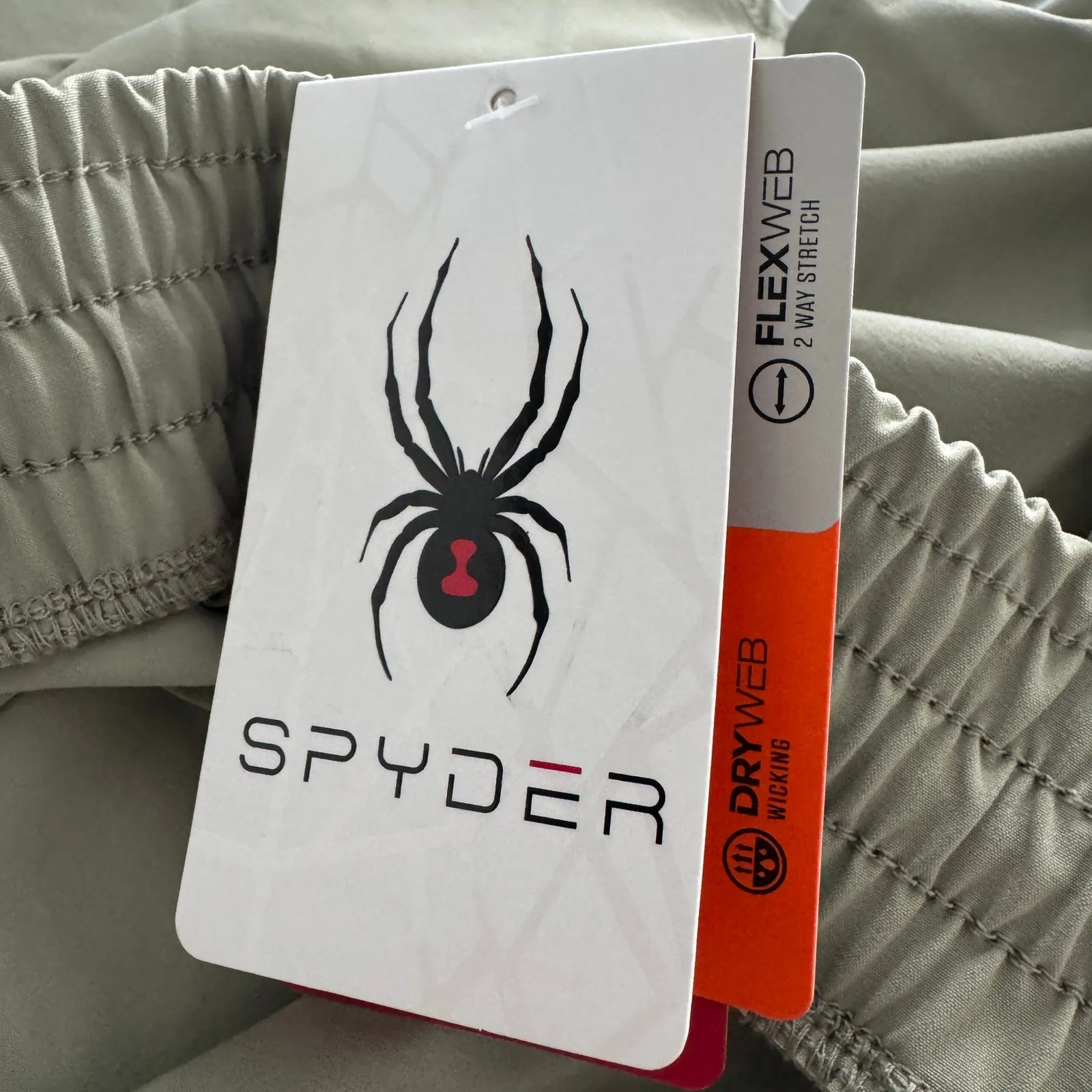 Spyder Large Active Shorts Pull-On Quick Dry Pockets Stretch Lightweight Green - Image 11