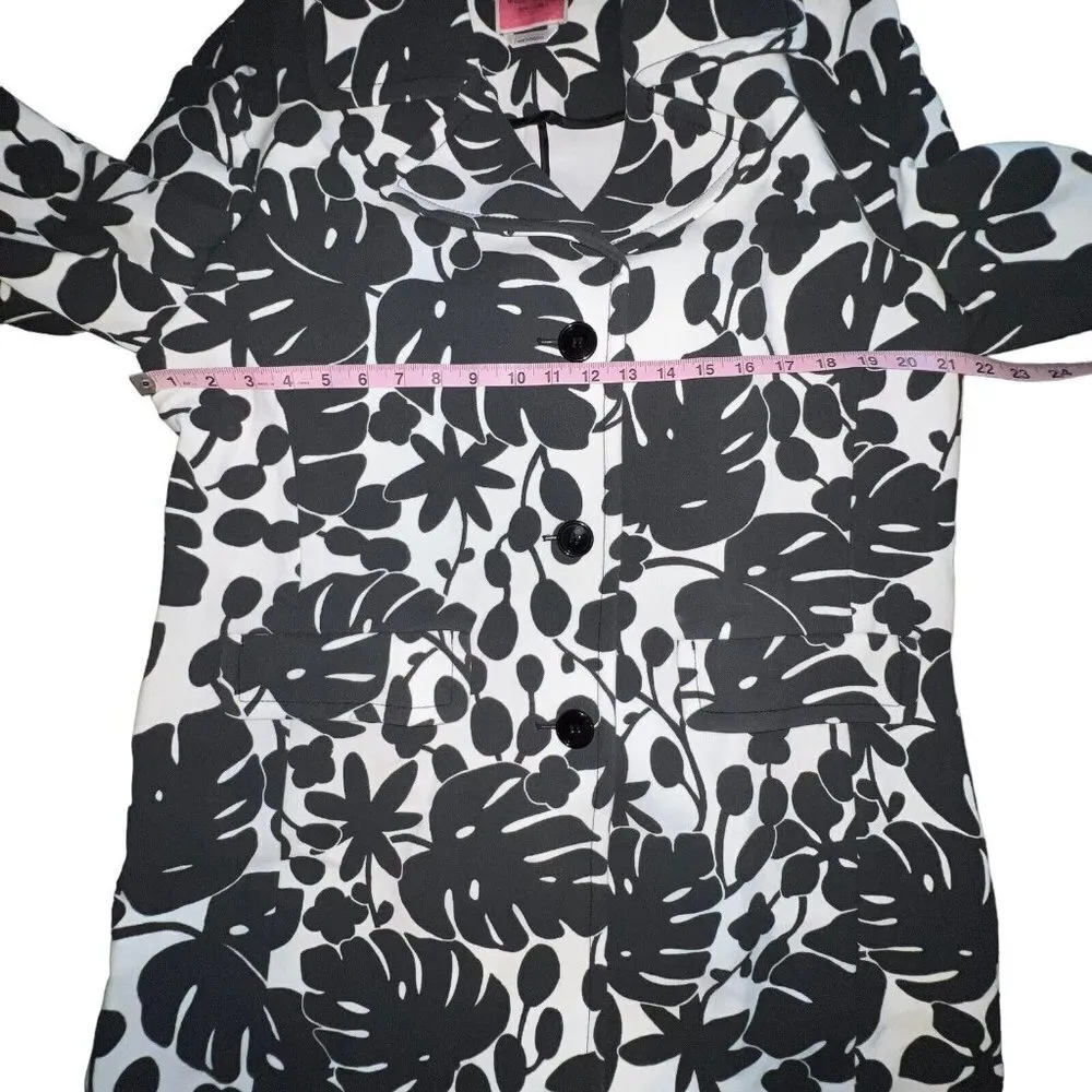 Kate Spade New York Women's Cream/Black‎ Monstera Grove Trench Coat Women Large - Image 6