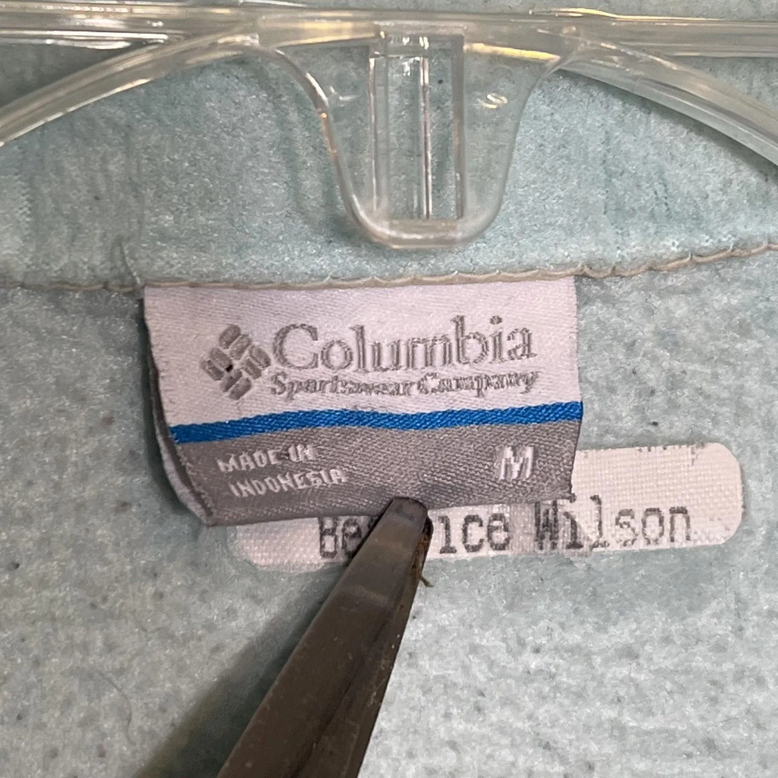 Columbia Jacket Womens Medium Light Blue XL6445 Full Zip Fleece Outdoors Hiking - Image 3