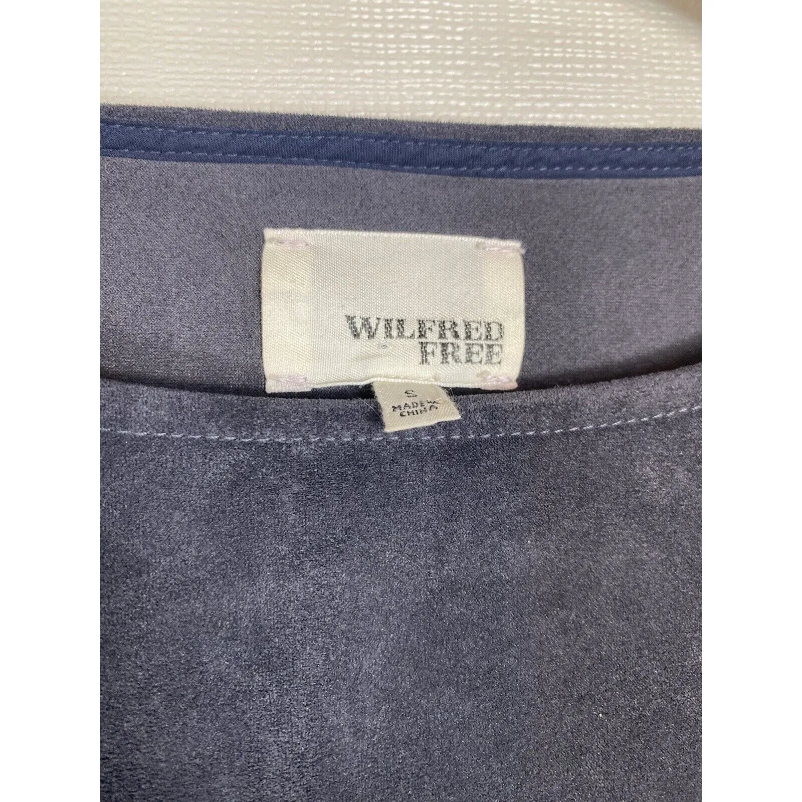 Aritzia Wilfred Free Nori Vegan Faux Suede Tunic Dress Sz Small Gray Minimalist‎ - Image 4