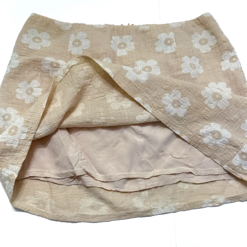 Princess Polly Shelly Mini Skirt in Beige Floral Size US 2 SEE NOTE - Image 12