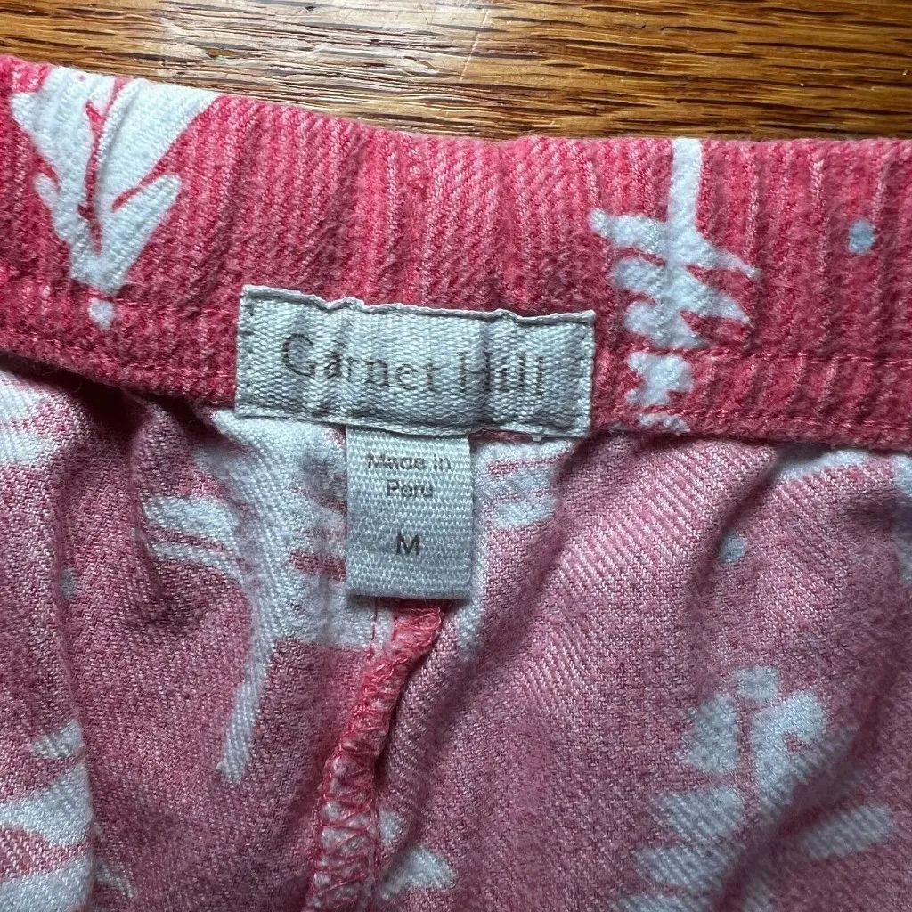 Garnet Hill Organic‎ Pima Cotton Christmas Tree Pajama Pant Women's Size Medium - Image 5