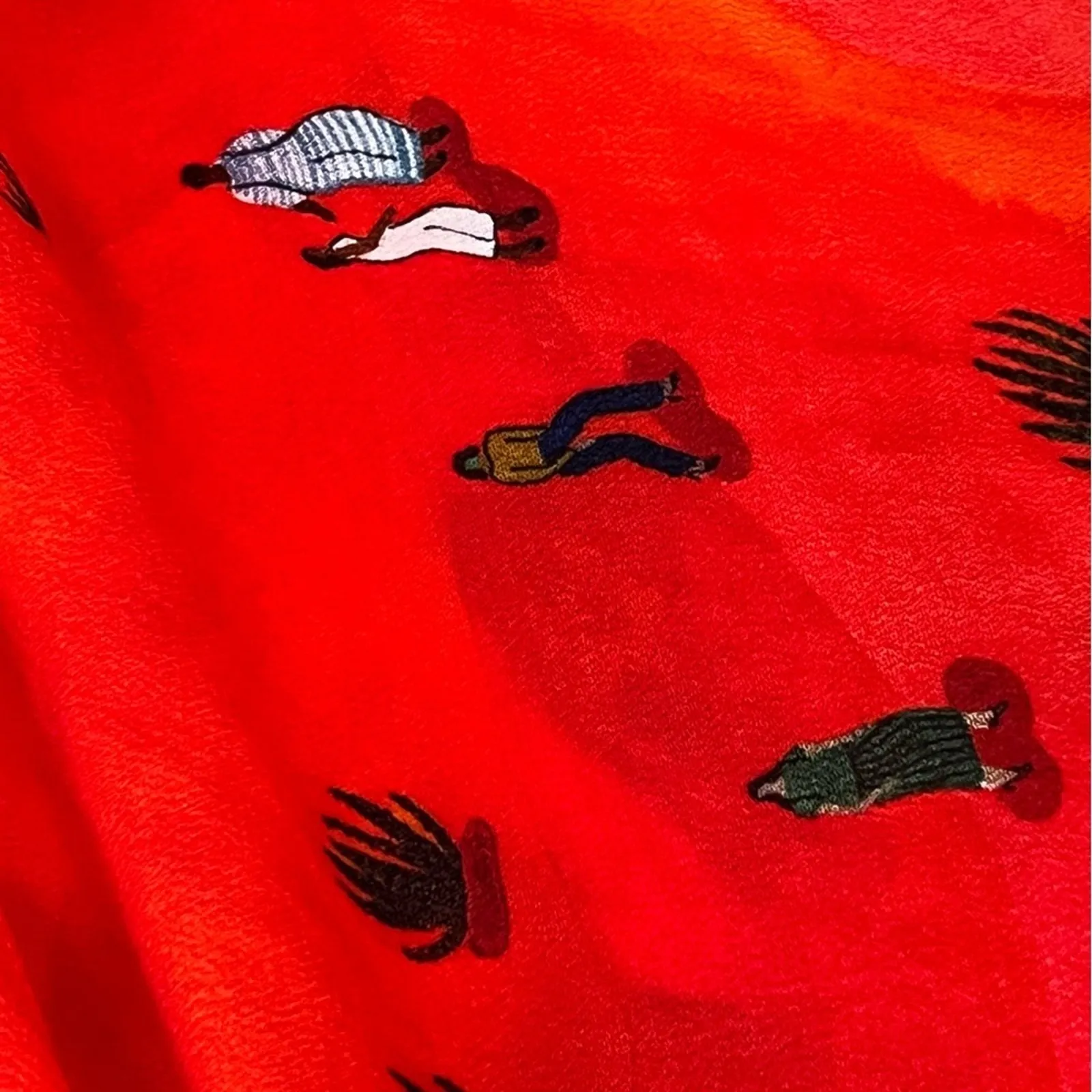 Anthropologie Dress Small Camel Desert RARE Isabelle Feliu Karakum Boho Animal - Image 3