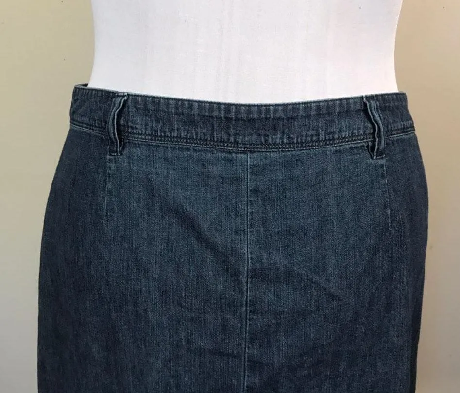 Lands'End Button-down Jean Skirt - Image 8
