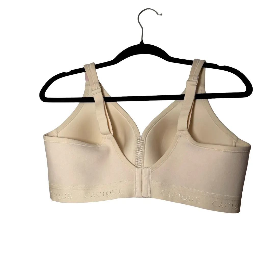 Lane Bryant Cacique Lightly Lined No-Wire Bra Biege Tan - Image 9