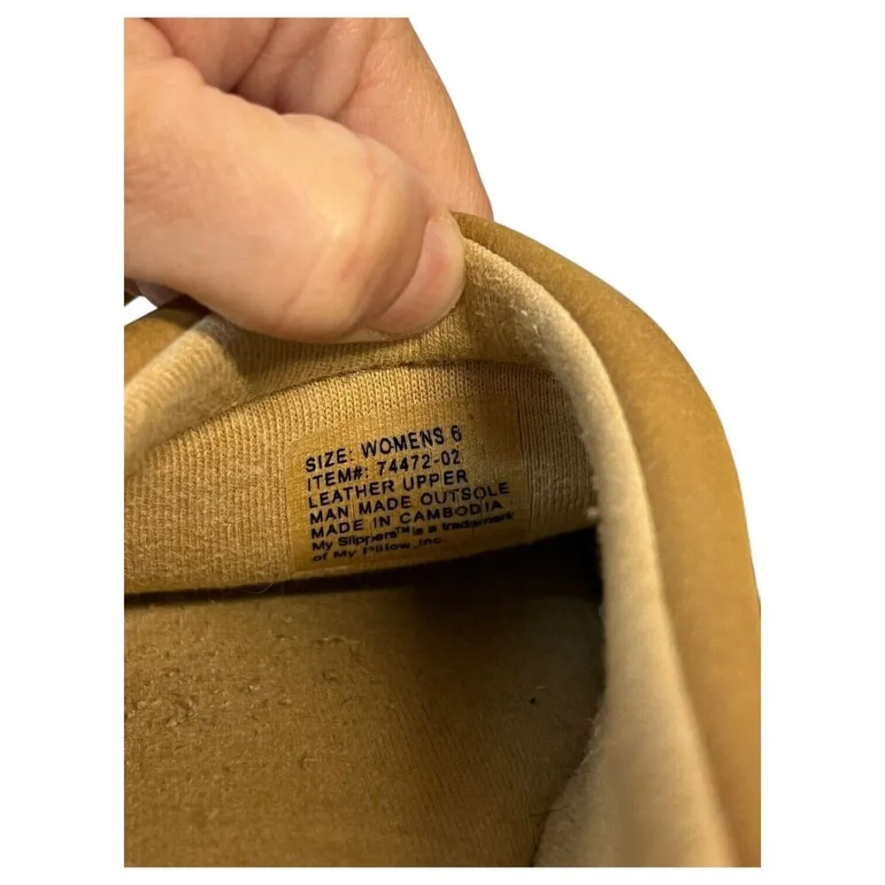 My Slippers Womens 6 All Season Leather Slip On Mules Shoes 74472 - Image 9