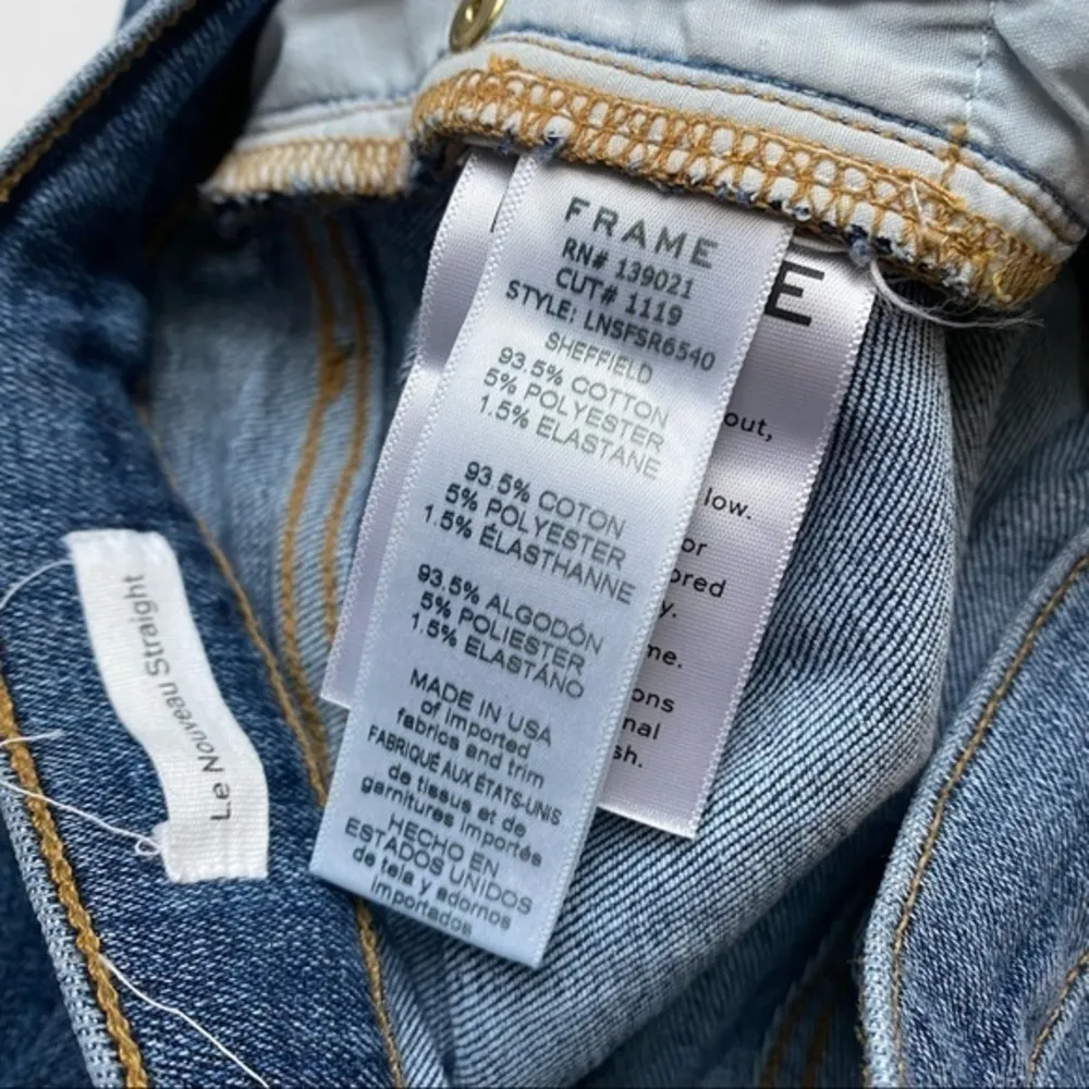 FRAME • Le Nouveau Straight Sheffield Split Hem Jeans - Image 46