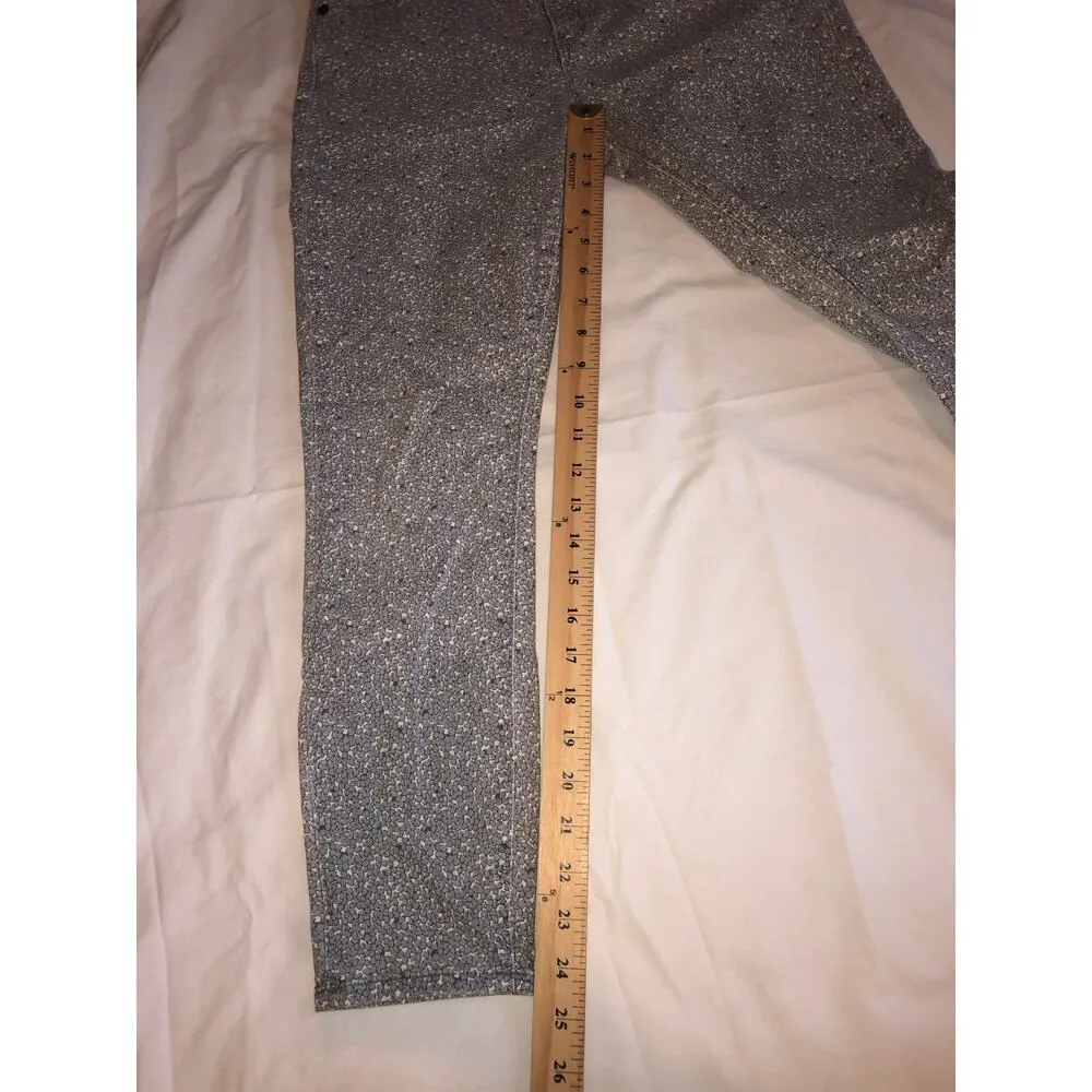 Gray Floral Print Jeans Size 27 4P Modern Skinny Ankle Loft Stretch Fairy Whimsy - Image 5