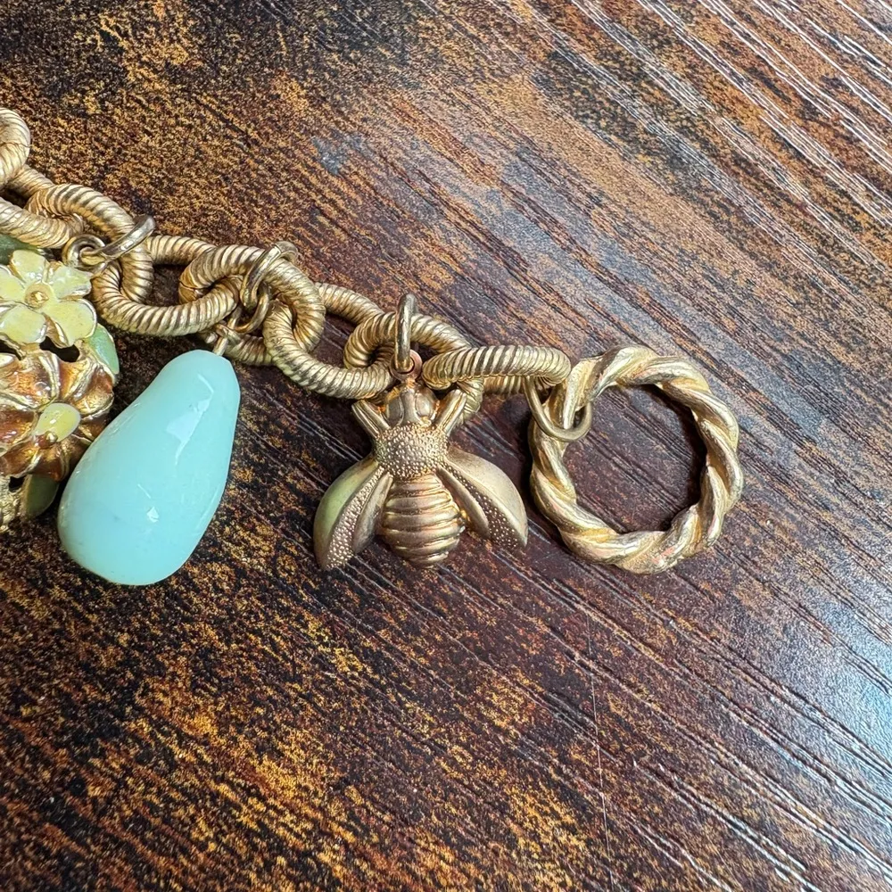 Multicolored Charm Bracelet with Decorative Elements Gold - Image 4