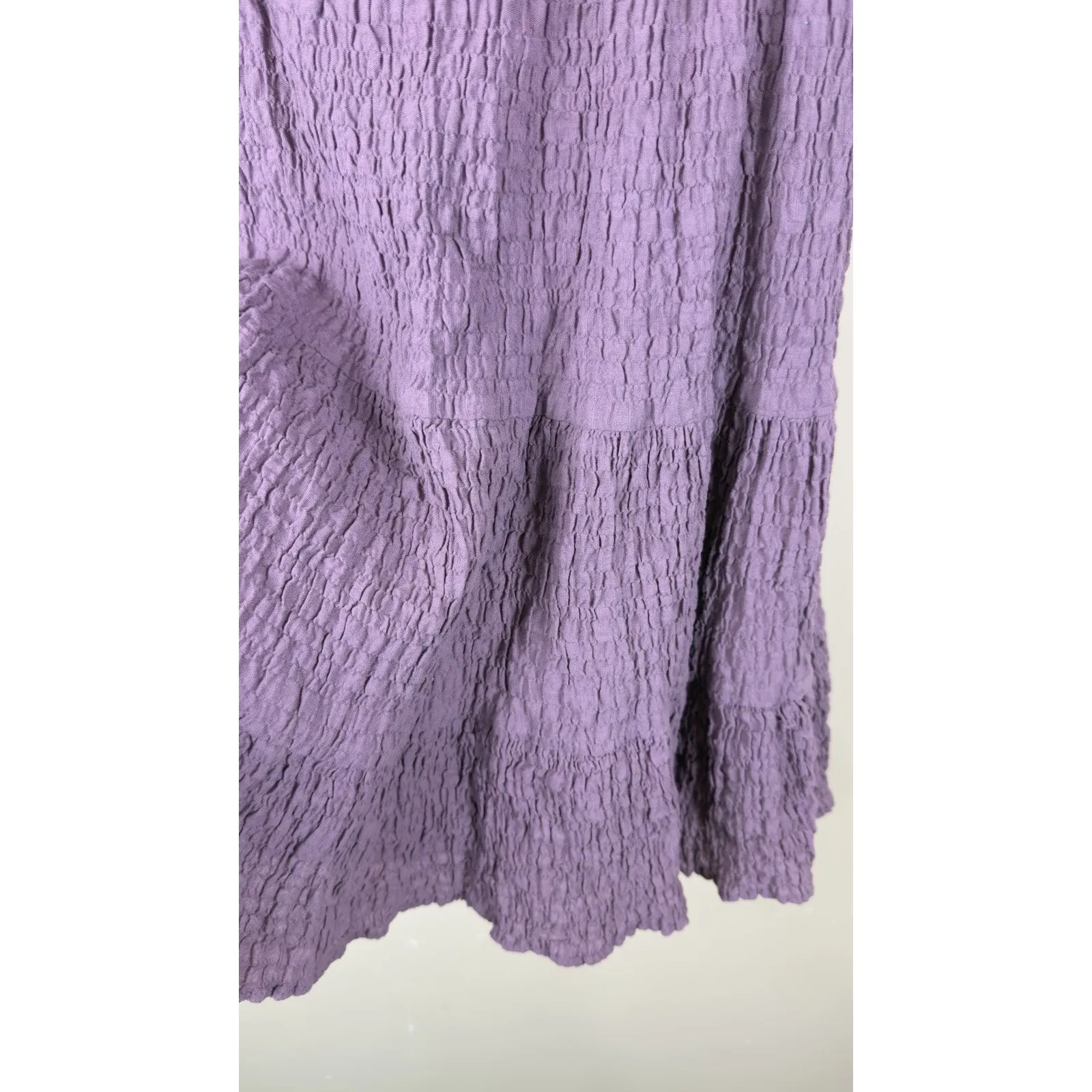 Zara Women’s Lavender Mini Dress, Textured, Thin Straps Smocked Bust Size M - Image 5
