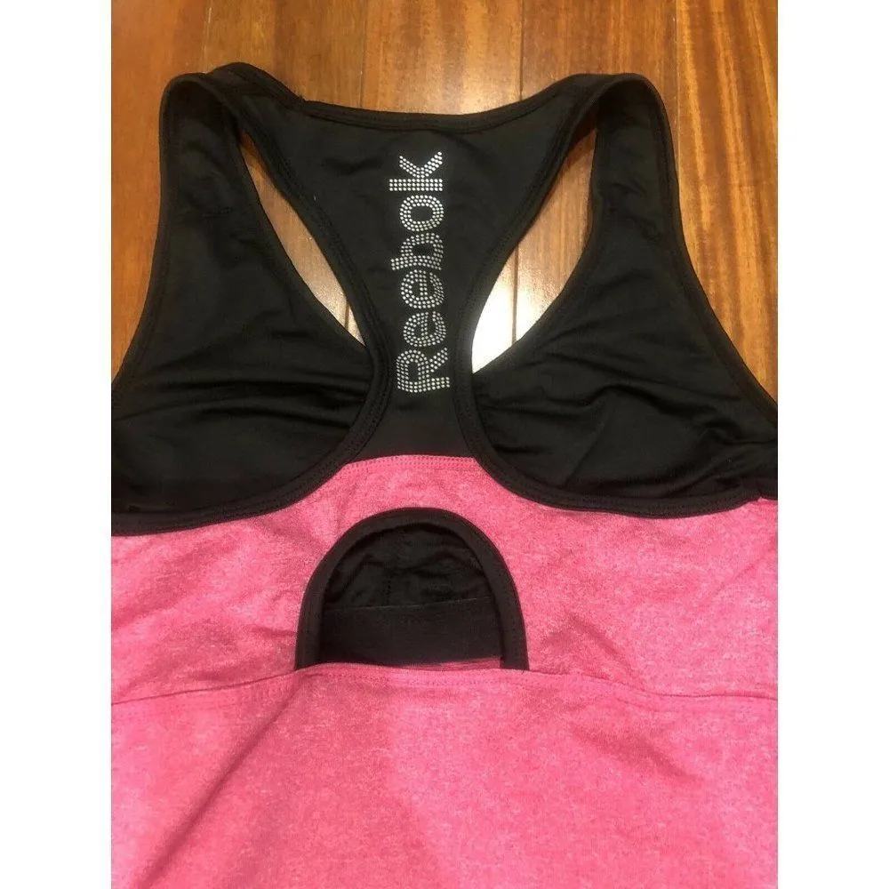 Reebok Pink Racer Back Tank Women's Medium - Image 3