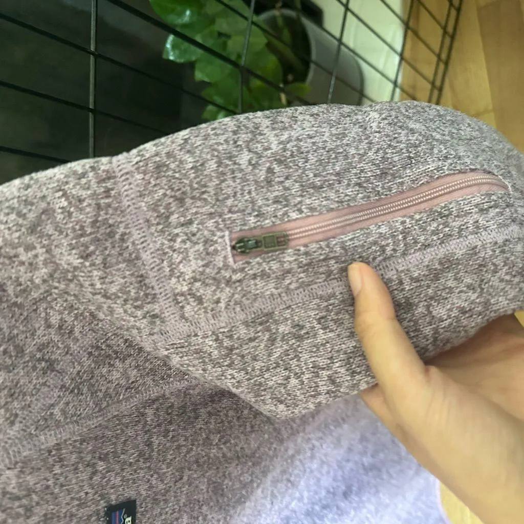 Patagonia Lavender Fleece Pullover Quarter Zip Size Small - Image 3