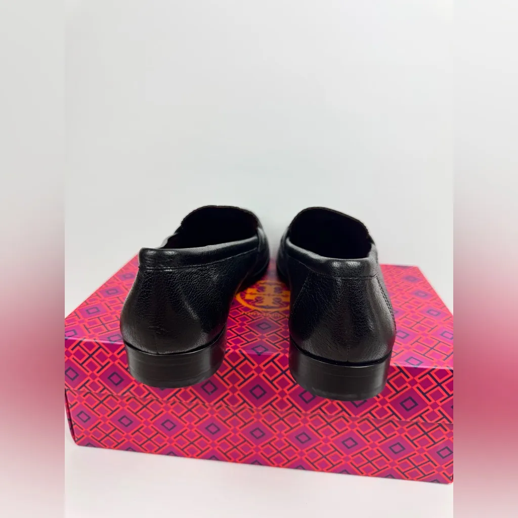 Tory Burch Perfect Classic Casual Goat Leather Black Womens Loafers Size 9 - Image 6