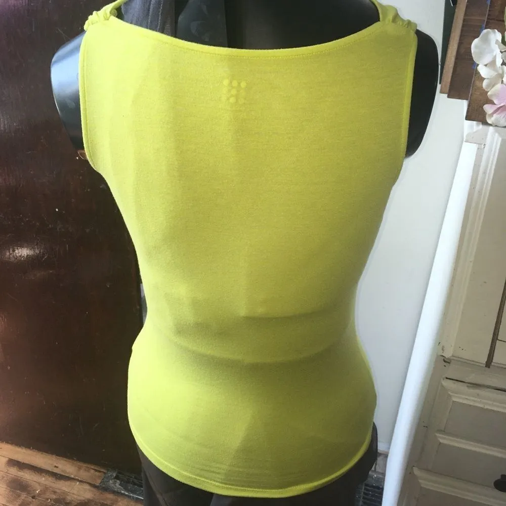 Title Nine XS lemon drape neck sleeveless top - Image 2