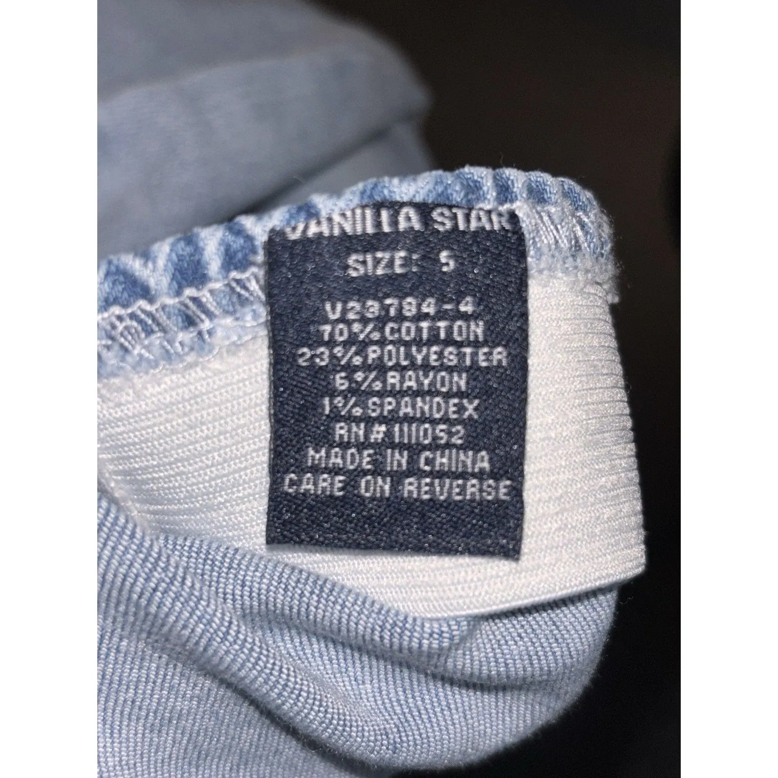 Vanilla Star 5 Jeans Womens Blue Flared Leg Stretch Low Rise Denim Pants Sz 27 - Image 10