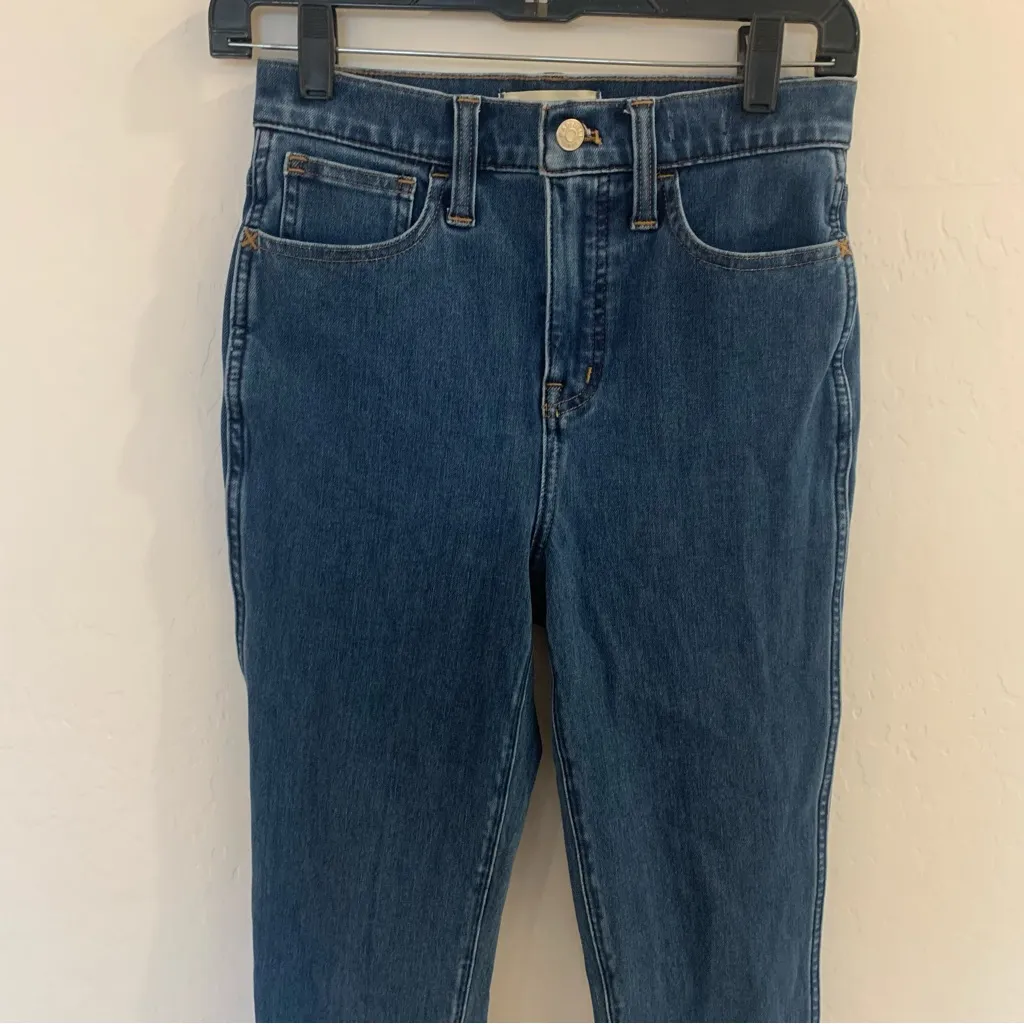 Madewell 11” Roadtripper Skinny High Rise Slit Hem Jeans Size 25 - Image 5