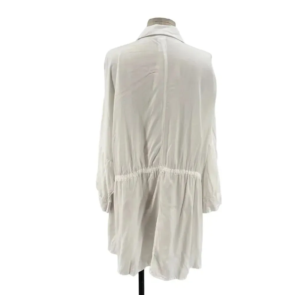 L*Space Pacifica Tunic Button Down Shirt White Size Medium Large - Image 8