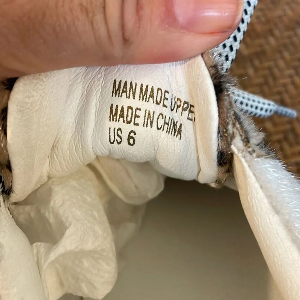 White Raven Loyal leopard print platform sneaker 6 Orange - Image 8