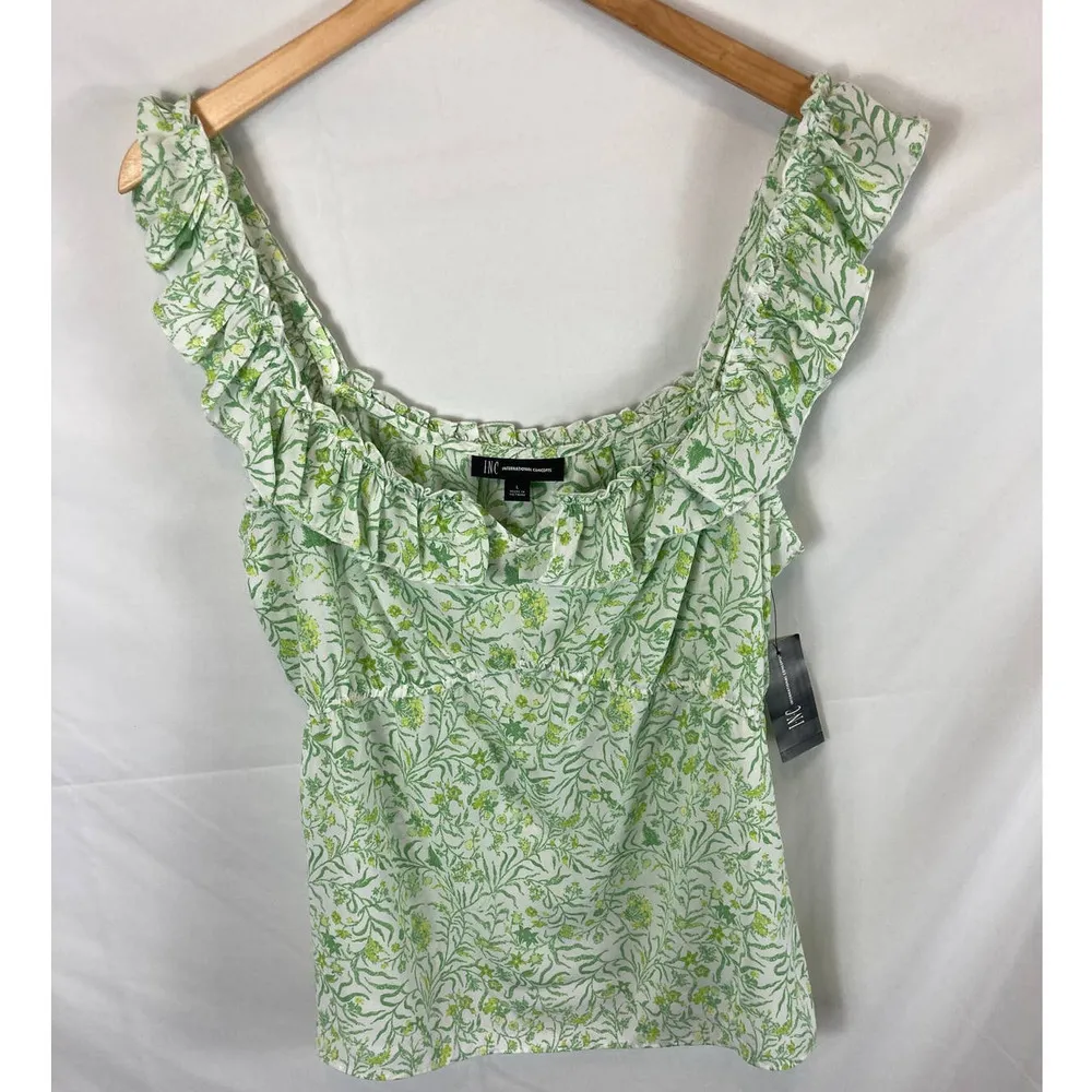 NWT INC International Concepts Ruffle Trim Cami Size Large - Image 3